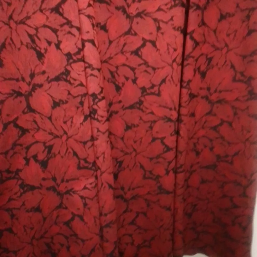 Adrianna Papell Red and Black Floral Midi Dress - Picture 3 of 7